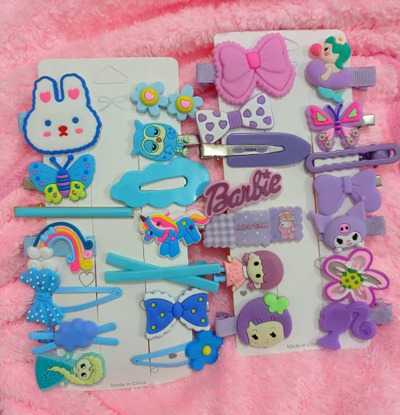 Kids Cartoon Decor Hair Clip Set